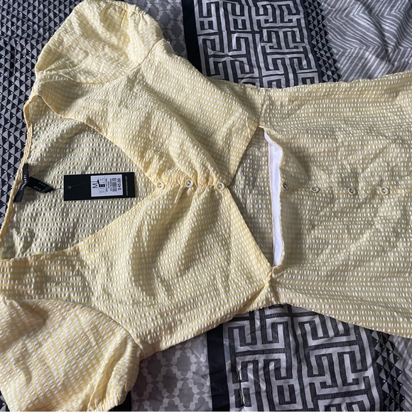 Forever 21 yellow plaid summer midi dress - Picture 6 of 7